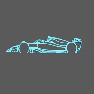 Silhouette Formule 1 - Wall Art