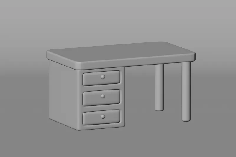 Office Table - Model preview 3