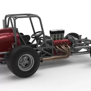 Dirt Silver Crown Champ car Base Version 2 Scale 1:25 - Model thumbnail 20