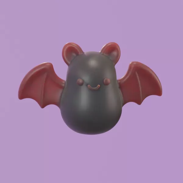 Chibi Bat 3D Printed Mold STL - Model preview 2