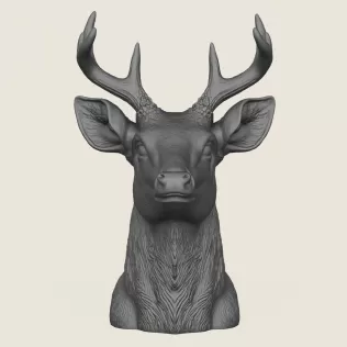 Deer Head Vase Print Ready 3D Model - Model thumbnail 3