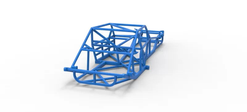 Frame of Vintage Asphalt Modified stock car V2 Scale 1:25 - Model preview 13