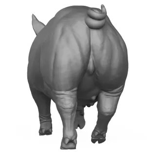 3D Printable Pig Walking Pose - Model thumbnail 4