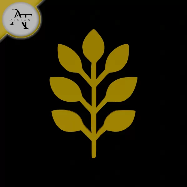 Simple Leaf Symbol - 2D Art - Model preview 1