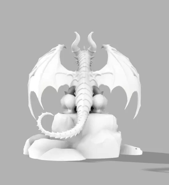 Dragon Guardian Statue - Model preview 6