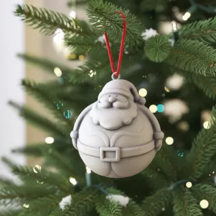 Santa & Snowman Ornament Set | 2 pcs Christmas Tree Decor - Model thumbnail 4