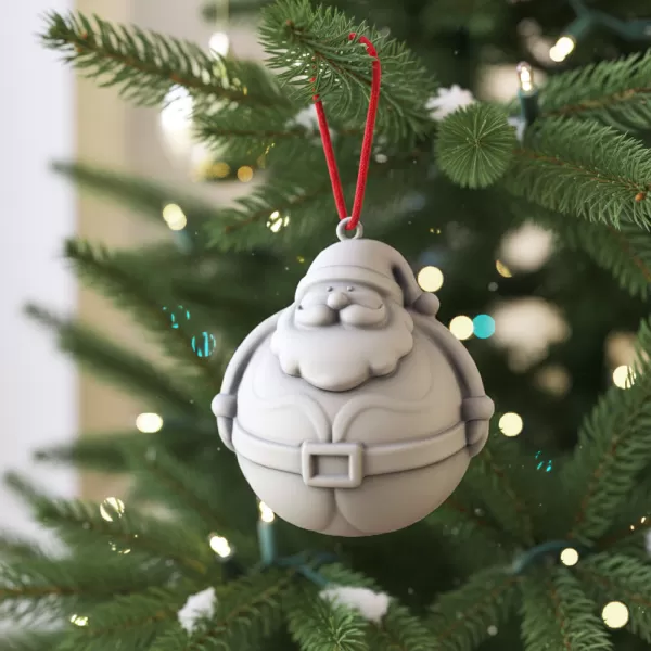 Santa & Snowman Ornament Set | 2 pcs Christmas Tree Decor - Model preview 4