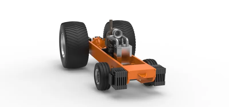 Pro Stock Pulling Tractor Base Version 2 Scale 1:25 - Model preview 18