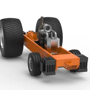Pro Stock Pulling Tractor Base Version 2 Scale 1:25 - Model thumbnail 18