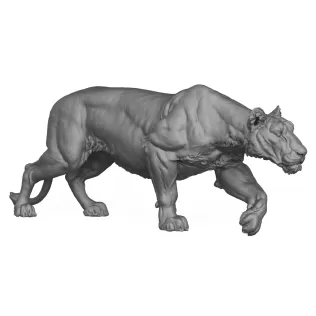 3D Printable Wild Lioness - Model thumbnail 6