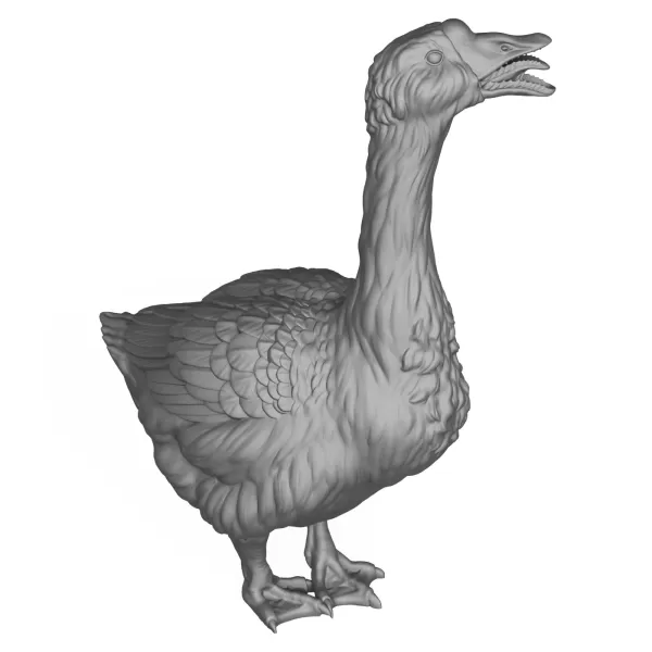 3D Printable Goose Bird Standing Pose - Model preview 5