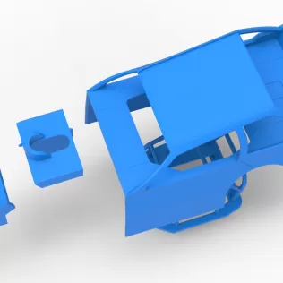 Shell of Mod Lite Race car Version 2 Scale 1:25 - Model thumbnail 19