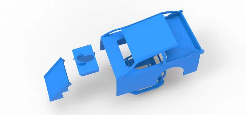 Shell of Mod Lite Race car Version 2 Scale 1:25 - Model preview 19