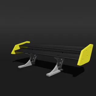 RC DRIFT CAR 1:10 DOUBLE DECK WING GT SPOILER - Model thumbnail 1