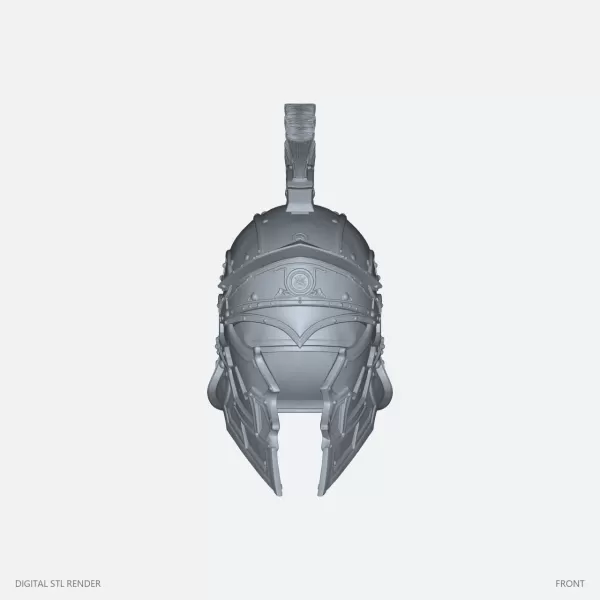 Crested Classical Helmet Display - STL - Model preview 1