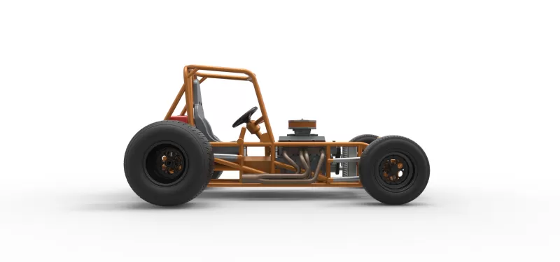 Vintage Sprint car Base Version 2 Scale 1:25 - Model preview 22