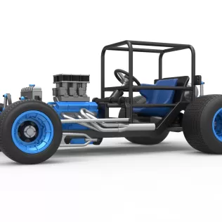 Vintage Dirt Supermodified stock car Base Scale 1:25 - Model thumbnail 2