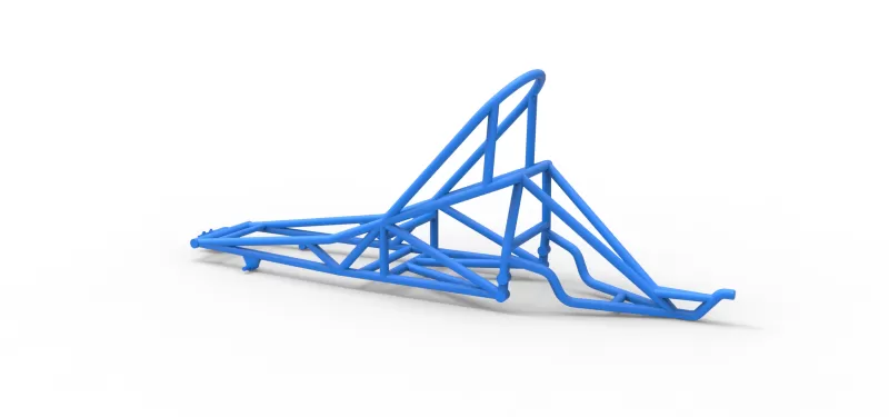Frame of old school Front engine dragster Version 6 Scale 1:25 - Model preview 9
