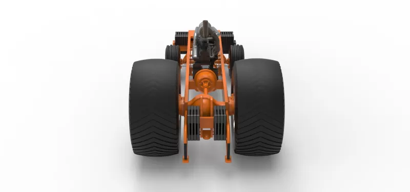 Pro Stock Pulling Tractor Base Version 2 Scale 1:25 - Model preview 13