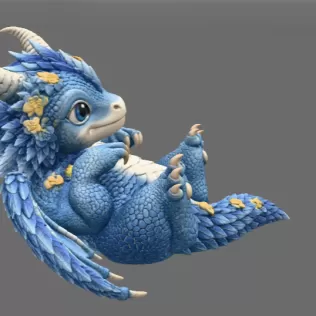 Bluebell Baby Dragon STL File for 3D Print - Model thumbnail 7