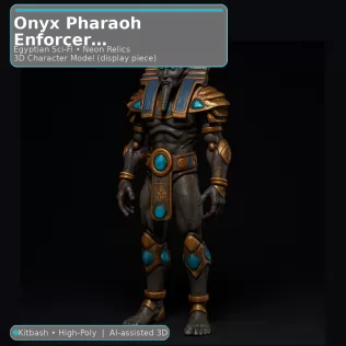 Desert Relic Guardians – 10 Character Kitbash Collection - Model thumbnail 12