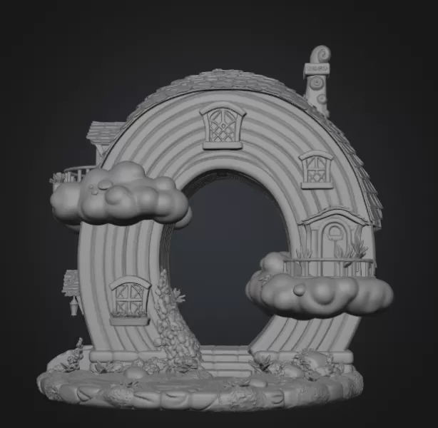 Rainbow Fantasy House STL File for 3D Printing - Model preview 11