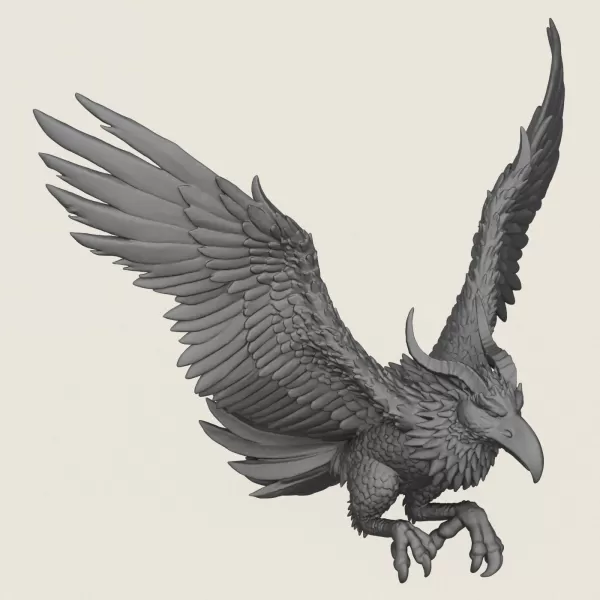 Attacking Monster Bird - Model preview 5