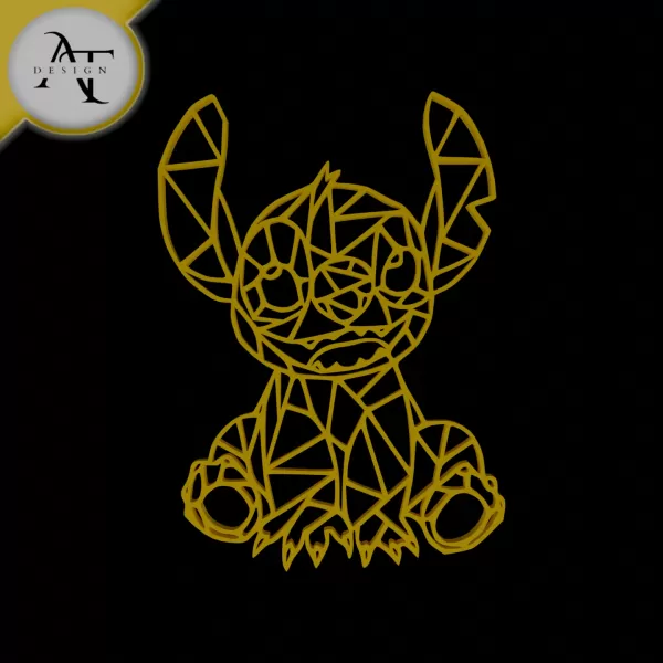 Stitch - Geometric - 2D Wall Art Decor - Model preview 1