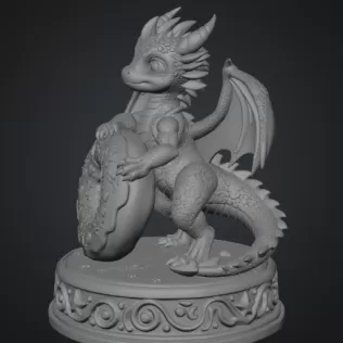 Sweet Donut Dragon STL File for 3D Print - Model thumbnail 10