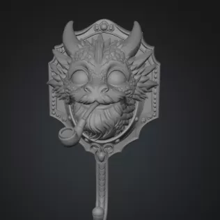 Wise Dragon Wall Hook STL File for 3D Print - Model thumbnail 6