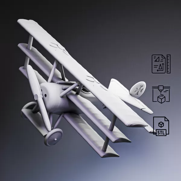 WWI Triplane Fighter #RoZ - Model preview 7