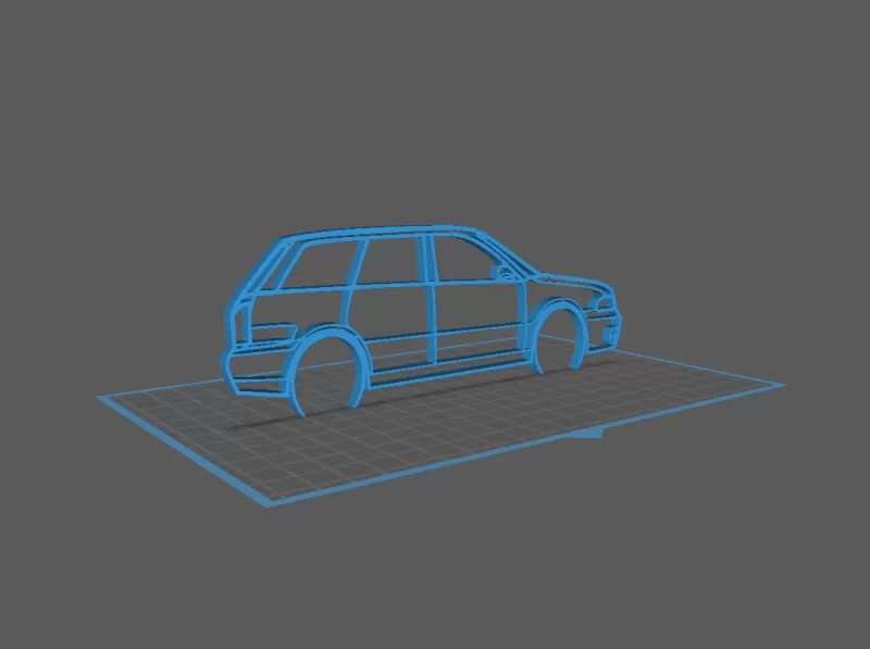 Audi - S4 B5 Wall Art - Model preview 2