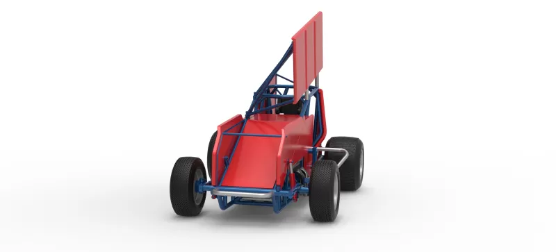 Winged Sprint car Version 2 Scale 1:25 - Model preview 5
