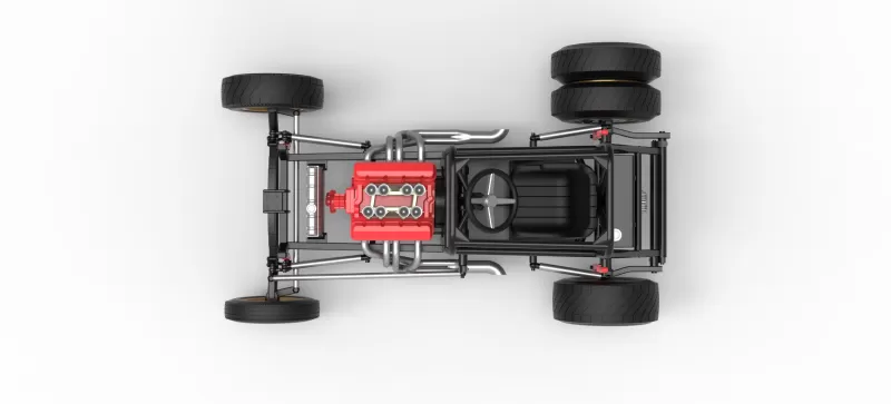 Vintage Dirt Supermodified stock car Base Version 2 Scale 1:25 - Model preview 11