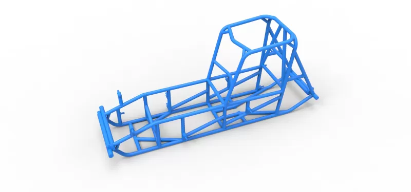 Frame of Vintage Sprint car Version 2 Scale 1:25 - Model preview 2
