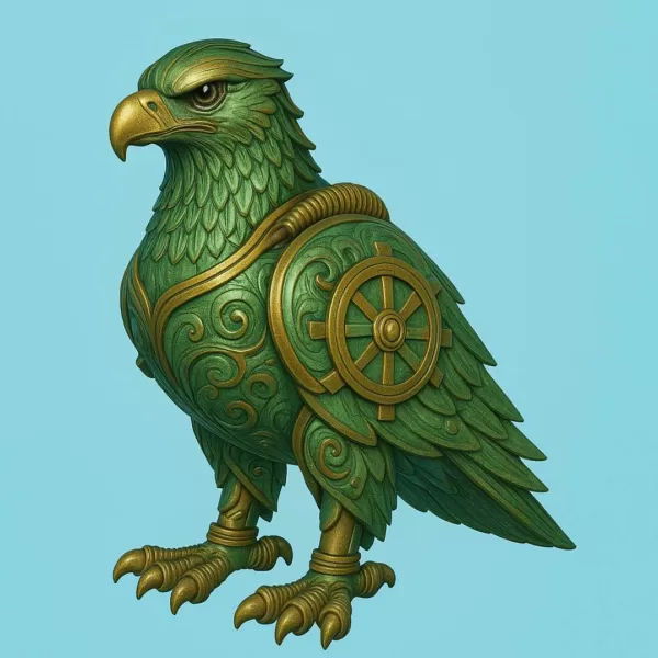 Armored Eagle — Ornate Steampunk Statue (STL) - Model preview 1