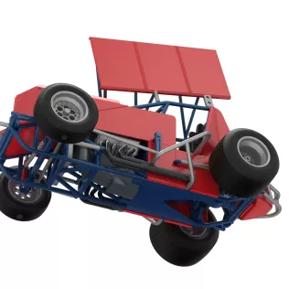 Winged Sprint car Version 2 Scale 1:25 - Model thumbnail 3