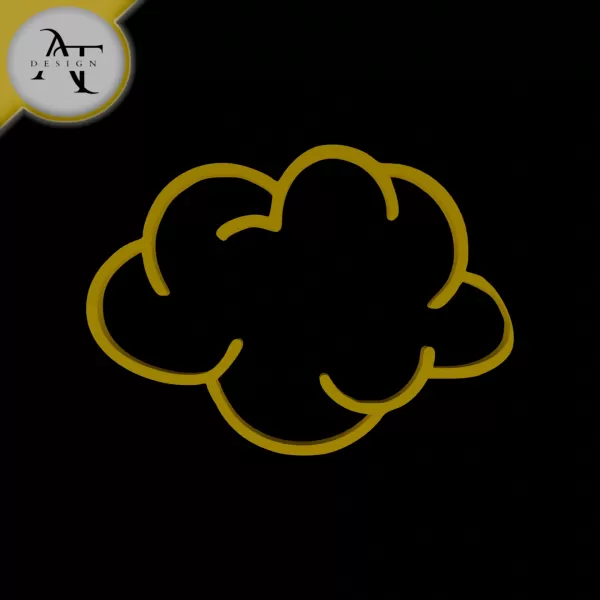 Simple Cloud Symbol - 2D Art - Model preview 1