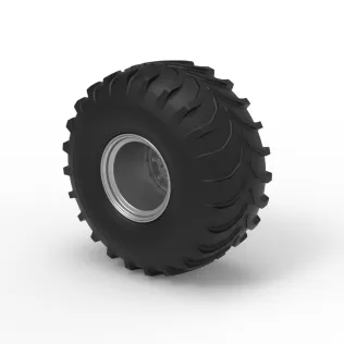 Rear wheel from Mud dragster Scale 1:25 - Model thumbnail 7