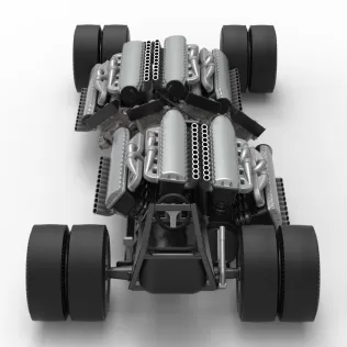 Vintage AWD Dragster Base Scale 1:25 - Model thumbnail 17