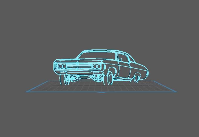 Chevrolet - Impala 1969 Wall Art - Model preview 1