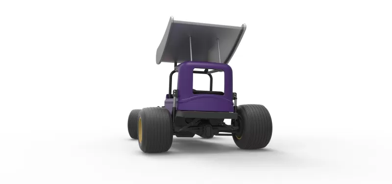 Vintage Winged Supermodified for Dirt while turning Scale 1:25 - Model preview 15