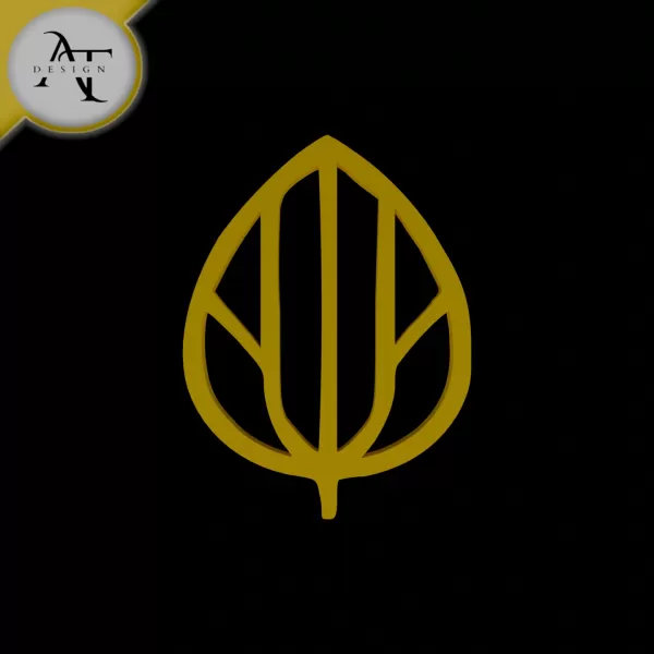 Simple Leaf Symbol - 2D Art - Model preview 1