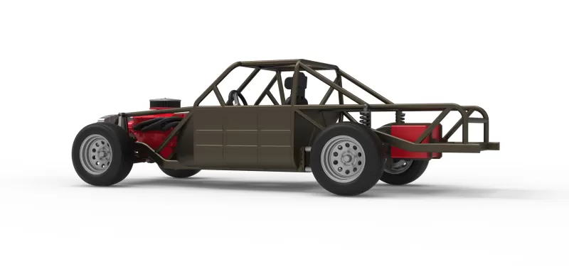 Vintage Dirt Modified stock car Base Version 7 Scale 1:25 - Model preview 12