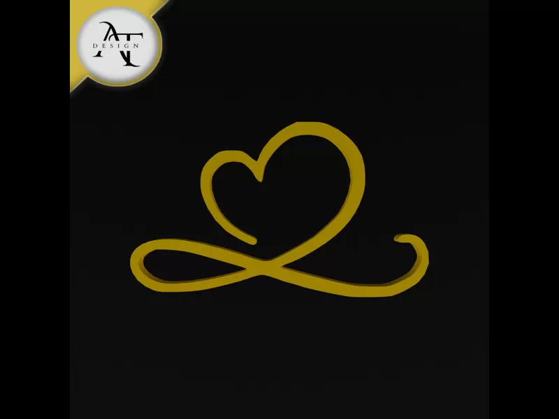 Simple Heart Symbol - 2D Art - Model preview 1