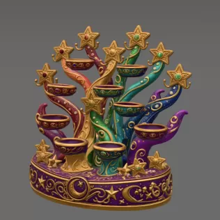 Celestial Star Tree Organizer STL File for 3D Print - Model thumbnail 6