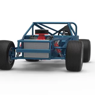 Vintage Dirt late model Race car Base Scale 1:25 - Model thumbnail 6