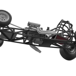 Vintage Front engine dragster Base Version 4 Scale 1:25 - Model thumbnail 3