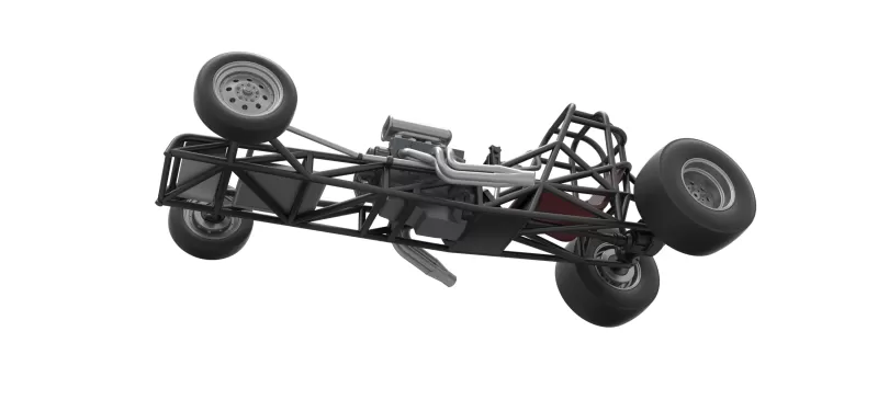 Vintage Front engine dragster Base Version 4 Scale 1:25 - Model preview 3