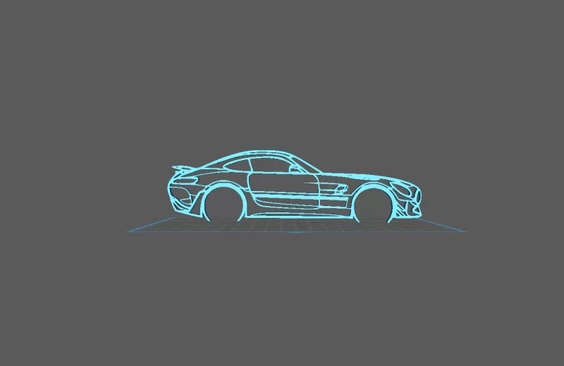 Mercedes - AMG GTR Wall Art - Model preview 2